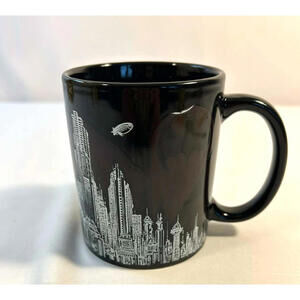 DC Comics Gotham City Skyline Black Coffee Mug Batman Universe Collectible